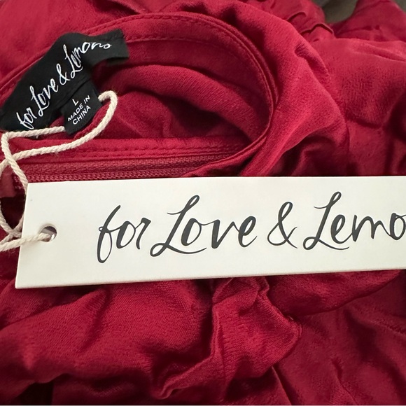 NWT- For Love And Lemons Mila Mini Dress Red - Picture 6 of 10